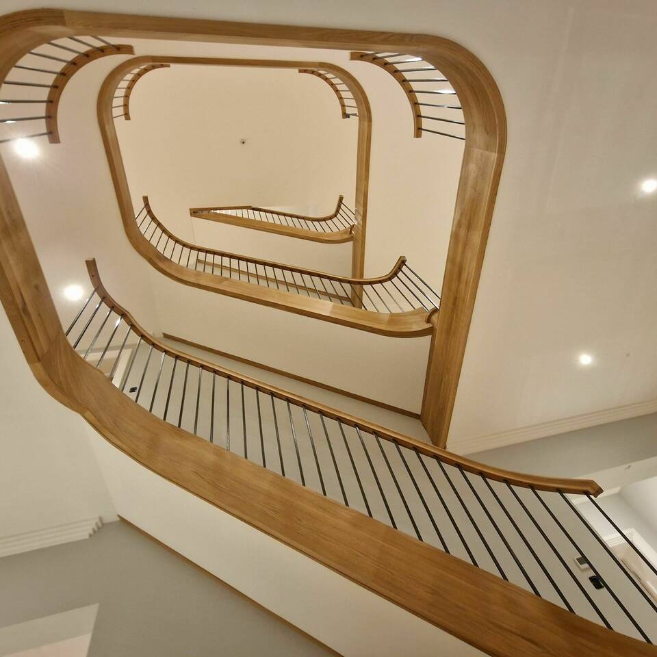 Three Grand Oak Staircases