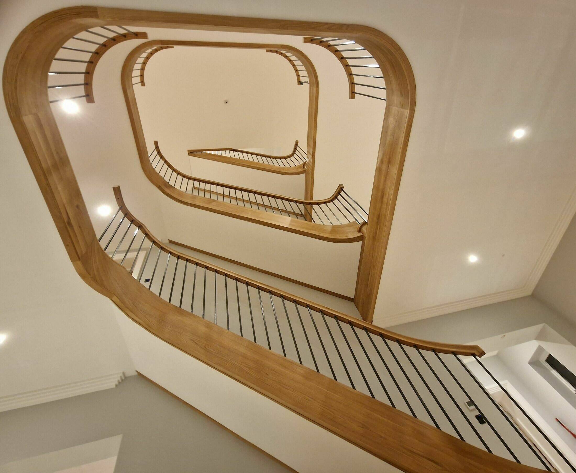 Three Grand Oak Staircases