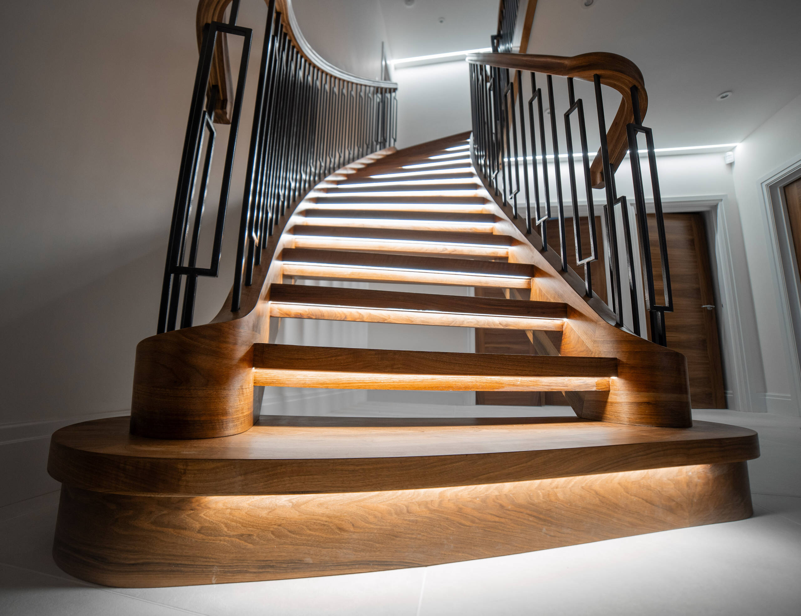 Walnut Curved Staircase