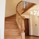 Solid oak carved staircase