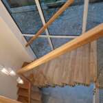 Solid Oak String Staircase With Oak Handrails and glass Panels3