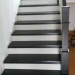 Modern Oak Clad, Black-Stained Concrete Staircase5