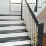 Modern Oak Clad, Black-Stained Concrete Staircase3