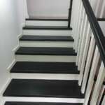 Modern Oak Clad, Black-Stained Concrete Staircase2