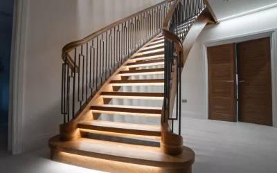 Walnut Curved Staircase