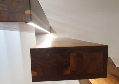 Bespoke Walnut Floating Staircase