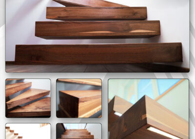 Bespoke Walnut Floating Staircase