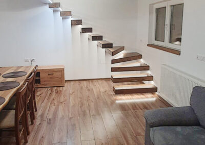 Bespoke Walnut Floating Staircase