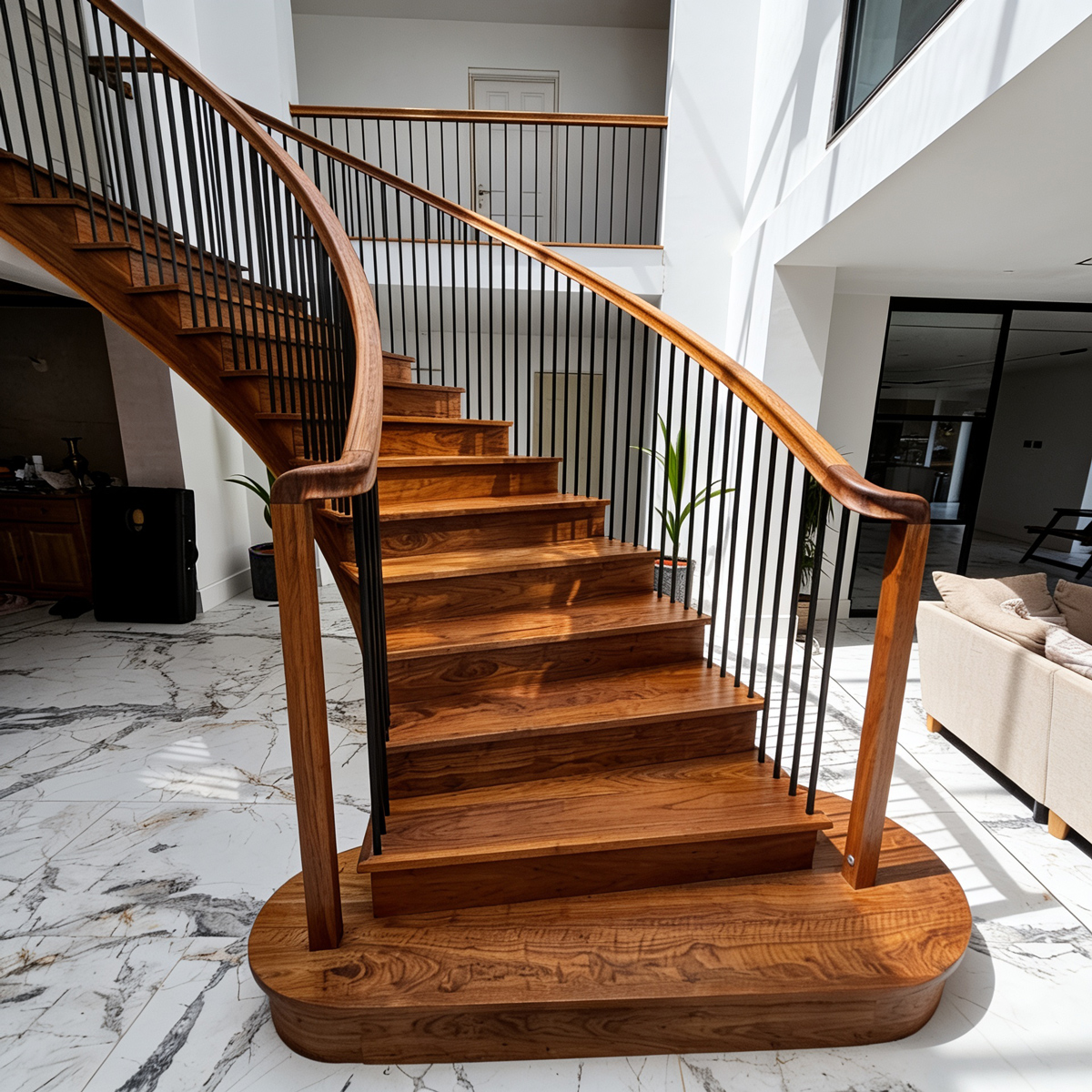 Bespoke American Black Walnut Staircase in Birmingham